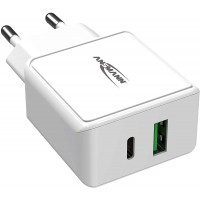 ANSMANN Chargeur USB 18 W avec Power Delivery & Quick Charge 3.0 Blanc