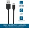 Cable Micro USB 100 cm Cable de charge pour smartphone, tablette, smart watch et autres terminaux avec port Micro-USB/Cable pour