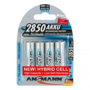 Ansmann - Pile Rechargeable - 2850 mAh - AA x 4 - (LR6)