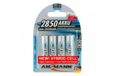 Ansmann - Pile Rechargeable - 2850 mAh - AA x 4 - (LR6)