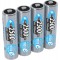 Pile ANSMANN AA 2500 mAh NiMH 1,2 V (lot de 4) - batteries rechargeables mignon AA, faible autodecharge maxE pour une utilisatio