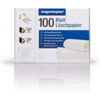 Magnetoplan Papier Effaceur pour Effaceur de Tableau Gris Contenu: 100 Feuilles (12296)