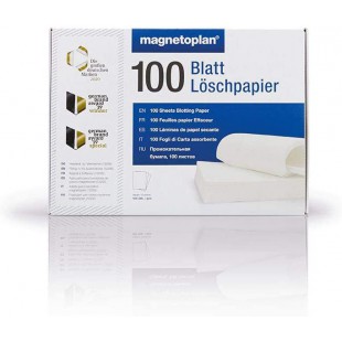 Magnetoplan Papier Effaceur pour Effaceur de Tableau Gris Contenu: 100 Feuilles (12296)