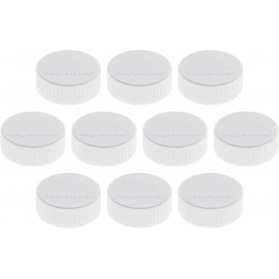 Magnetoplan Magnum Lot de 10 supports magnetiques 34 mm blanc