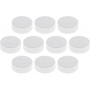 Magnetoplan Magnum Lot de 10 supports magnetiques 34 mm blanc