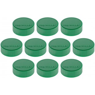 Magnetoplan Magnum Lot de 10 supports magnetiques 34 mm vert