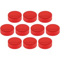 Magnetoplan Magnum Lot de 10 supports magnetiques 34 mm rouge