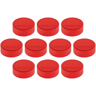 Magnetoplan Magnum Lot de 10 supports magnetiques 34 mm rouge