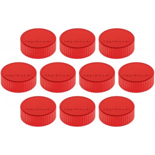 Magnetoplan Magnum Lot de 10 supports magnetiques 34 mm rouge