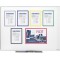 magnetoplan Magnetofix 1130302 Lot de 5 cadres aimantes Jaune Format A4