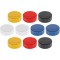 Magnetoplan Magnum Lot de 10 supports magnetiques 34 mm Blanc/jaune/rouge/noir/bleu fonce