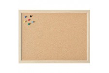 121921 Tableau en liege avec cadre en bois 400 x 300 mm Accessoires inclus