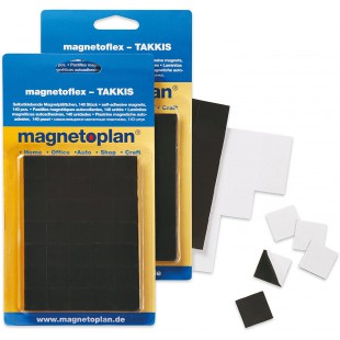 magnetoplan Takkis im Blister, selbstklebend, schwarz, 140 Pezzi