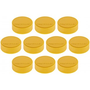 Magnetoplan Magnum Lot de 10 supports magnetiques 34 mm jaune