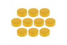 Magnetoplan Magnum Lot de 10 supports magnetiques 34 mm jaune