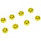 magnetoplan Lot de 8 aimants a smiley, 20 mm de diametre, jaune et noir