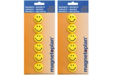 MAGNeTOPLAN Blister de 6 aimants smiley Diam 30 mm