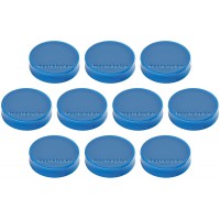 Ergo Aimants Medium, diametre 30 x 8 mm, lot de 10 bleu fonce