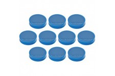 Ergo Aimants Medium, diametre 30 x 8 mm, lot de 10 bleu fonce