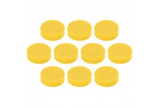 Ergo Aimants Medium, diametre 30 x 8 mm, lot de 10 jaune dore