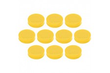 Ergo Aimants Medium, diametre 30 x 8 mm, lot de 10 jaune dore