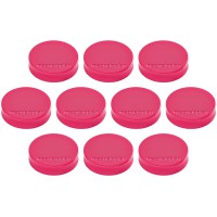 Ergo Aimants Medium, diametre 30 x 8 mm, lot de 10 rose bonbon