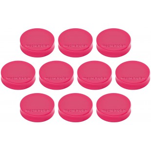 Ergo Aimants Medium, diametre 30 x 8 mm, lot de 10 rose bonbon