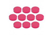 Ergo Aimants Medium, diametre 30 x 8 mm, lot de 10 rose bonbon