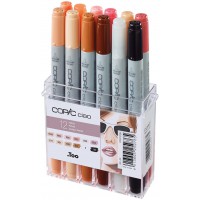 COPIC Ciao Set de 12 Marqueurs de dessin Couleurs Portrait 22075705
