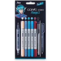 Copic Ciao Ensemble comprenant Manga 2 Marqueur (Lot de 5)/ Stylo multiliner