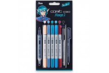 Copic Ciao Ensemble comprenant Manga 2 Marqueur (Lot de 5)/ Stylo multiliner