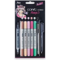 Copic Ciao Set de 5 feutres Manga 3 et 1 Multiliner 0,3 mm