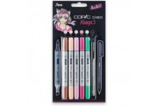 Copic Ciao Set de 5 feutres Manga 3 et 1 Multiliner 0,3 mm