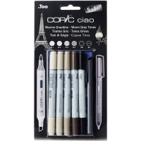 Copic Ciao Lot de 6 Marqueurs de dessin Gris chauds