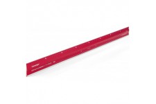 17808006 Regle a  decouper en aluminium Pro Rouge 80 cm