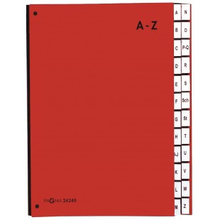 24249-01 Classeur a  soufflet 24 onglets de A a  Z (Rouge) (Import Allemagne)