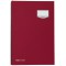 de Luxe 24201-01 Signature Dossier 20-Piece Fabric Couverture / Flexible Back / Rose Blotting Papier / Etiquette / Rouge