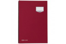 de Luxe 24201-01 Signature Dossier 20-Piece Fabric Couverture / Flexible Back / Rose Blotting Papier / Etiquette / Rouge