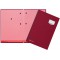 de Luxe 24201-01 Signature Dossier 20-Piece Fabric Couverture / Flexible Back / Rose Blotting Papier / Etiquette / Rouge