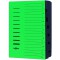 24081-03 Trieur 7 pieces Press Span, elastiques de fermeture, poignee onglet Imprime 1-7/A a  Z sur le couvercle noir, vert