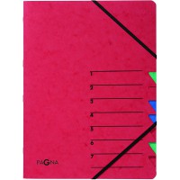 24061-01 Easy Trieur A4 en carton avec 7 onglets colores (Rouge) (Import Allemagne)