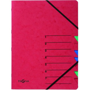 24061-01 Easy Trieur A4 en carton avec 7 onglets colores (Rouge) (Import Allemagne)