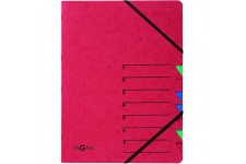 24061-01 Easy Trieur A4 en carton avec 7 onglets colores (Rouge) (Import Allemagne)