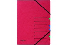 24061-01 Easy Trieur A4 en carton avec 7 onglets colores (Rouge) (Import Allemagne)