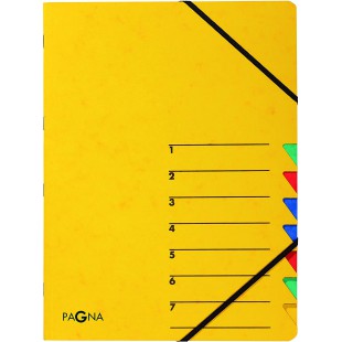 Easy Trieur A4 en carton comprime 7-teilig jaune