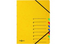 Easy Trieur A4 en carton comprime 7-teilig jaune