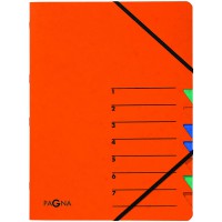 Easy Trieur A4 en carton comprime 7-teilig Orange