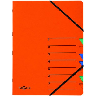 Easy Trieur A4 en carton comprime 7-teilig Orange