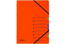 Easy Trieur A4 en carton comprime 7-teilig Orange