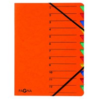  Trieur"Easy" A4 Carton 12 Compartiments Orange